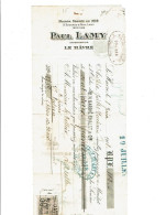 76 LE HÂVRE Traite Du 8/6/1918 Paul LAMY Importateur Avec Timbre Fiscal  1141 - Letras De Cambio