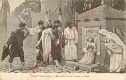 SAINT TARCISIUS .  Tarcisius Tombe Frappé à Mort .  - Saints