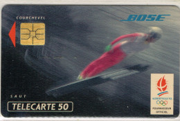 France French Telecarte Phonecard F211 Bose Enceinte Musique Saut A Ski Sport Jeux Olympique Hiver Albertville Ut BE - 1991