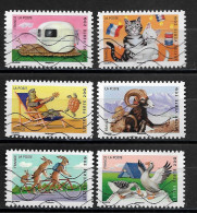 France 2014 Oblitéré Autoadhésif   N° 978 - 980 - 981 - 985 - 986 -  988   -  Sourires  Animaux  Personnifiés - Used Stamps