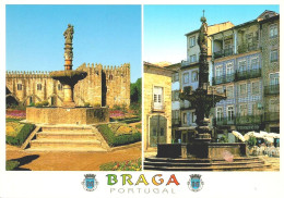 BRAGA - Fontes De Sta. Bárbara E Do Paço Do Séc. XVII  ( 2 Scans ) - Braga