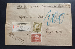 Yugoslavia Kingdom , Serbia 1920's R Letter With Stamp And R Label NOVI PAZAR (No 3107) - Brieven En Documenten