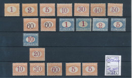 ITALY POSTAGE DUE NICE SELECTION LH OR NO GUM - Taxe