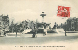 France Cpa Paris Fontaine De La Place Daumresnil - Autres Monuments, édifices