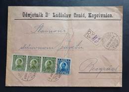 Yugoslavia Kingdom , Croatia 1920's R Letter With Stamp KOPRIVNICA (No 3109) - Covers & Documents