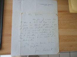 JEAN SARMENT ECRIVAIN LETTRE AUTOGRAPHE PARTICIPATION COMITE ST POL ROUX - Schriftsteller