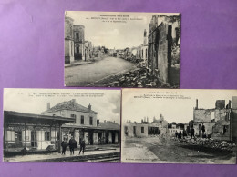 55   Lot De 3 CPA De REVIGNY Dont La Gare    Voyagées     Bon état - Revigny Sur Ornain