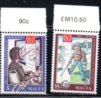 MALTA 1981 INTERNATIONAL YEAR OF DISABLED ANNO INTERNAZIONALE DEL DISABILE COMPLETE SET SERIE COMPLETA MNH - Malta