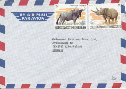 Burundi Air Mail Cover Sent To Denmark 1983 WWF Stamps With Panda Logo - Cartas & Documentos