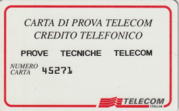 CARTA DI PROVA TELECOM CREDITO TELEFONICO  (CZ1429 - Tests & Servizi