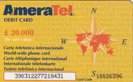 PREPAID PHONE CARD ITALIA AMERATEL (CZ1363 - GSM-Kaarten, Aanvulling & Voorafbetaald