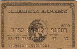 CARTA CREDITO SCADUTA AMERICAN EXPRESS  (CZ1057 - Credit Cards (Exp. Date Min. 10 Years)