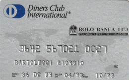 CARTA CREDITO SCADUTA DINERS CLUB  (CZ1054 - Credit Cards (Exp. Date Min. 10 Years)