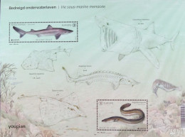 Belgium 2024, Europa - Underwater Flora And Fauna, MNH S/S - Ongebruikt