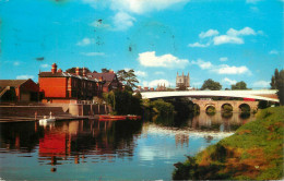 England Hereford - River Wye & The Cathedral - Herefordshire