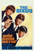 Musique - The Beatles - 4 Garçons Dans Le Vent - Reproduction D'Affiche - CPM - Carte Neuve - Voir Scans Recto-Verso - Musica E Musicisti