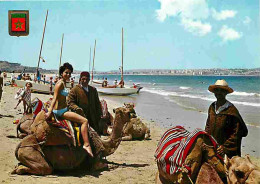 Maroc - Tanger - La Plage - Femme En Maillot De Bain Sur Un Chameau - Chameliers - Carte Neuve - CPM - Voir Scans Recto- - Tanger