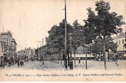 37.AM18534.Tours.N°75.place Gaston Paillhou Et Les Halles - Tours