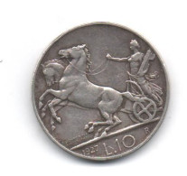 Italie-  1927 R - 10 Lires  En Argent  -Victor Emmanuel III -    TTB - 1900-1946 : Vittorio Emanuele III & Umberto II