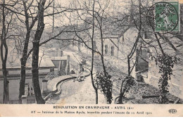 51 - AY - SAN37416 - Intérieur De La Maison Aycla, Incendiée Pendant L'émeute Du 12 Avril 1911 - Ay En Champagne