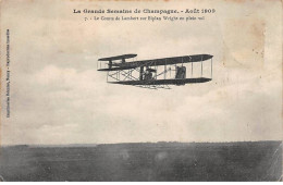 Aviation - N°81333 - La Grande Semaine De Champagne 1909 - Le Comte De Lambert Sur Biplan Wright En Plein Vol - ....-1914: Precursors