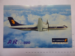 JET AIRWAYS   ATR 72 /   AIRLINE ISSUE / CARTE COMPAGNIE - 1946-....: Era Moderna