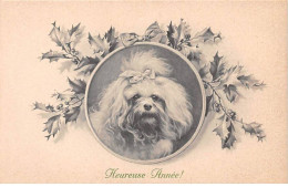 Chiens - N°82972 - M.M. Vienne N°749 - Heureuse Année - Chien Dans Un Médaillon - Chiens