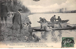 CHASSE - SAN37846 - Chasse à Courre En Forêt De Fontainebleau - Le Cerf Dagué En Scène Et Sorti De L'Eau - Chasse