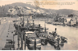 76 - ROUEN - SAN44060 - Quai De Paris - Groupe De Remorqueurs Dans Le Bassin Fluvial - A L'horizon, Côte Ste Catherine - Rouen