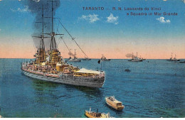 ITALIE - TARANTO - SAN39618 - RN Leonardo Da Vinci A Squadra In Mar Grande - Taranto