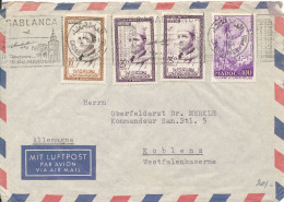 Morocco Air Mail Cover Sent To Germany 18-5-1961 The Cover Is A Little Damaged In The Right Side - Maroc (1956-...)