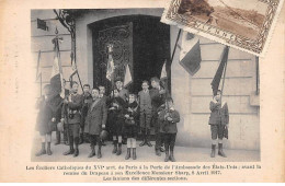 75016 - PARIS - SAN55713 - Les Ecoliers Catholiques Du XVIe Arrt De Paris à La Porte De L'Ambassade Des Etats Unis - Paris (16)