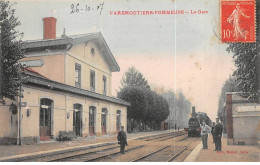 77 - FAREMOUTIERS POMMEUSE - SAN55785 - La Gare - Train - Faremoutiers