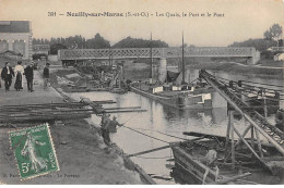 93 - NEUILLY SUR MARNE - SAN56085 - Les Quais, Le Port Et Le Pont - Neuilly Sur Marne