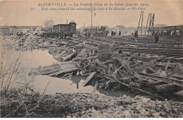 94 - ALFORVILLE - SAN56112 - La Grande Crue De La Seine - Etat Dans Lequel Fut Retrouvée La Voie à La Décrue - Alfortville