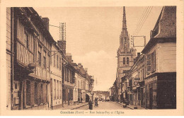 27 - CONCHES - SAN54277 - Rue Sainte Foy Et L'Eglise - Conches-en-Ouche