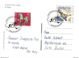 413 - 66 -  Entier Postal "Junaphilex St Gallen 2000" Oblit Spéciale - Marcofilia