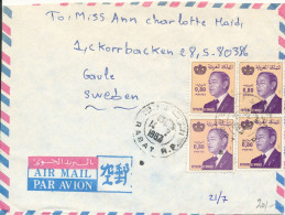 Morocco Air Mail Cover Sent To Sweden 14-7-1987 - Marruecos (1956-...)