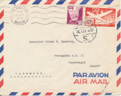 Morocco Air Mail Cover Sent To Denmark 26-1-1953 - Poste Aérienne