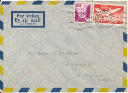 Morocco Air Mail Cover Sent To Denmark 12-2-1953 - Airmail