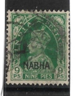 INDIA - NABHA 1942 9p SG 97 FINE USED Cat £17 - Nabha