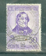 ITALIE - N°449 Oblitéré - 150°anniversaire De La Naissance Du Compositeur Rossini. - Ungebraucht