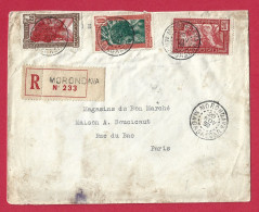 !!! MADAGASCAR, LETTRE RECOMMANDÉE DE MORONDAVA POUR PARIS DE NOVEMBRE 1939 - Storia Postale