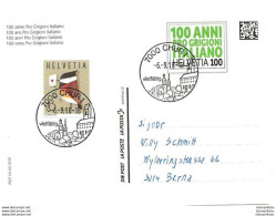 413 - 58 - Entier Postal "100 Anni Pro Grigioni" - Cachets Illustrés Chur 2018 - Postmark Collection