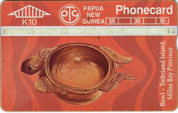 PAPOUASIE NOUVELLE GUINEE PAPUA NEW GUINEA Telecarte Phonecard TELIKOM BOWL PLAT TROBRIAND TORTUE TURTLE Ut BE - Papoea-Nieuw-Guinea