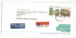 Singapore Airmail CV 30mar1992  With Landscapes Paintings $.2 + C.75 - REGISTERED - Singapur (1959-...)