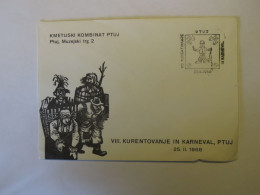 YUGOSLAVIA VIII. KURENTOVANJE IN KARNEVAL , PTUJU 25. 11. 1968  FDC 1968 - Sonstige & Ohne Zuordnung