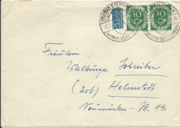 ALLEMAGNE  LETTRE 22pf POUR HELMSTEDT DE 1953   LETTRE COVER - Briefe U. Dokumente