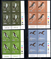 MALTA 1981 FAUNA ANIMALS BIRDS UCCELLI ANIMALI COMPLETE SET SERIE COMPLETA BLOCK QUARTINA MNH - Malte