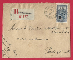 !!! MADAGASCAR, LETTRE RECOMMANDÉE DE TANANARIVE POUR PARIS DE MARS 1928 - Storia Postale